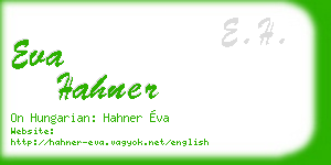 eva hahner business card